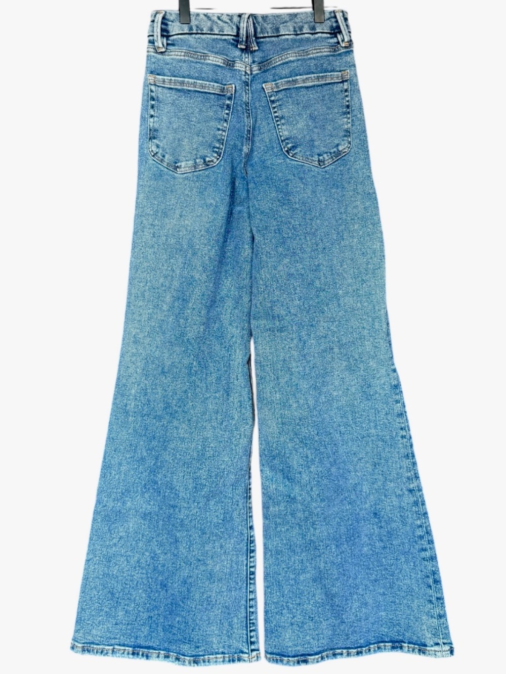 Good American Good Waist Palazzo Seamed Jeans Sz 28 - Picture 7 of 13